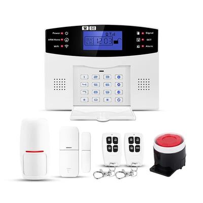 TUYA WIFI GSM /SMS Sistem Alarm Keamanan Rumah dengan Sensor Pintu / Detektor PIR / Srien dan Pengendali