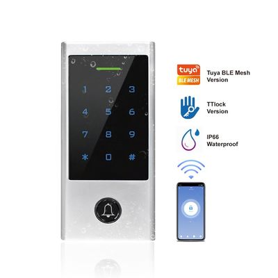 Wifi Tuya IP66 Waterproof Access Control System Touch Keypad RFID Card Reader Kontrol Akses Standalone dengan Pintu TTLock