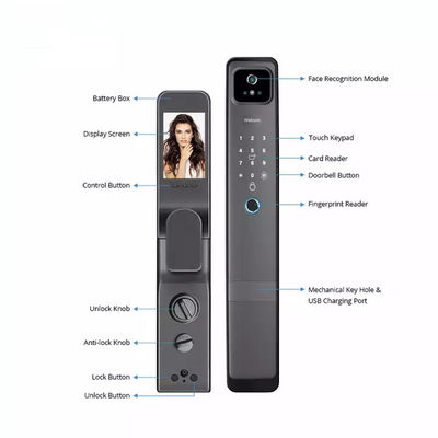 3.5 Inch Large Screen Inside Peephole Smart Door Lock